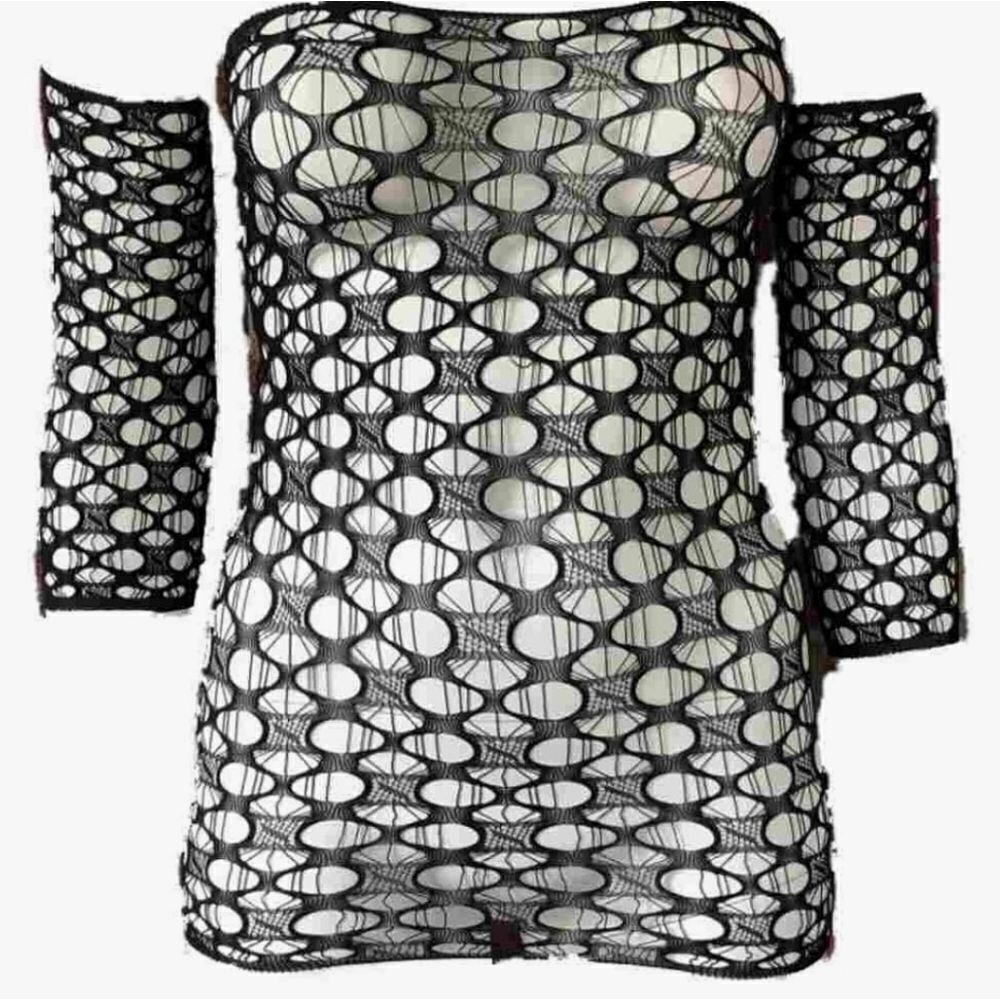 Killer Legs Black Fishnet Bodysuit And Gloves Queen Plus Size